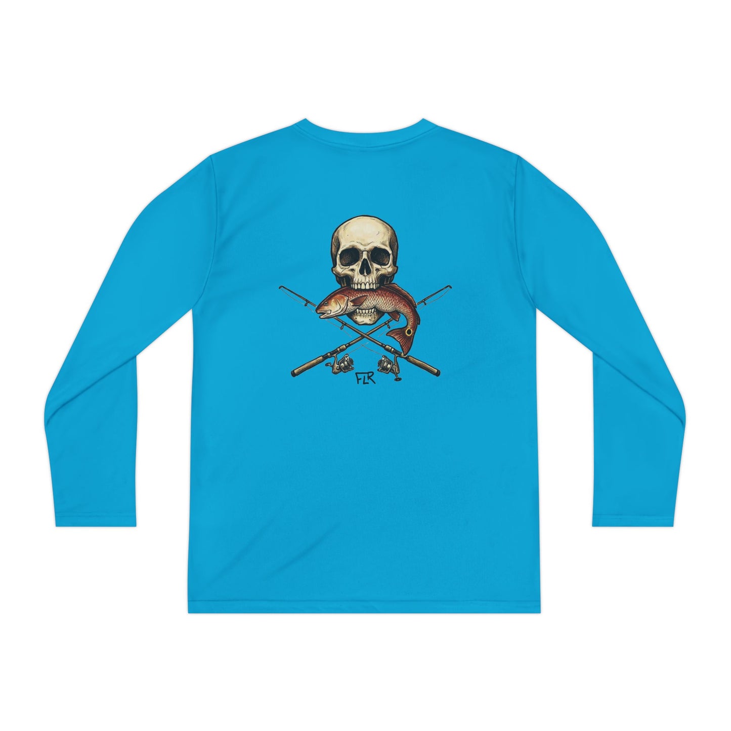 FLR Redfish Skeleton Kids Dryfit Tee | UPF Performance Florida Kids Fishing Shirt