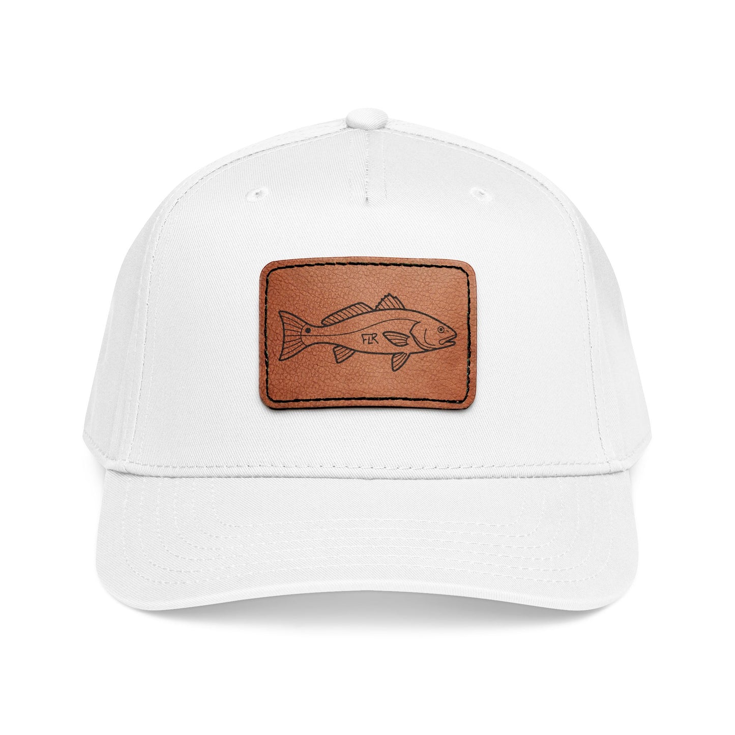 FLR Redfish Leather Patch Cap | Florida Inshore Fishing Hat