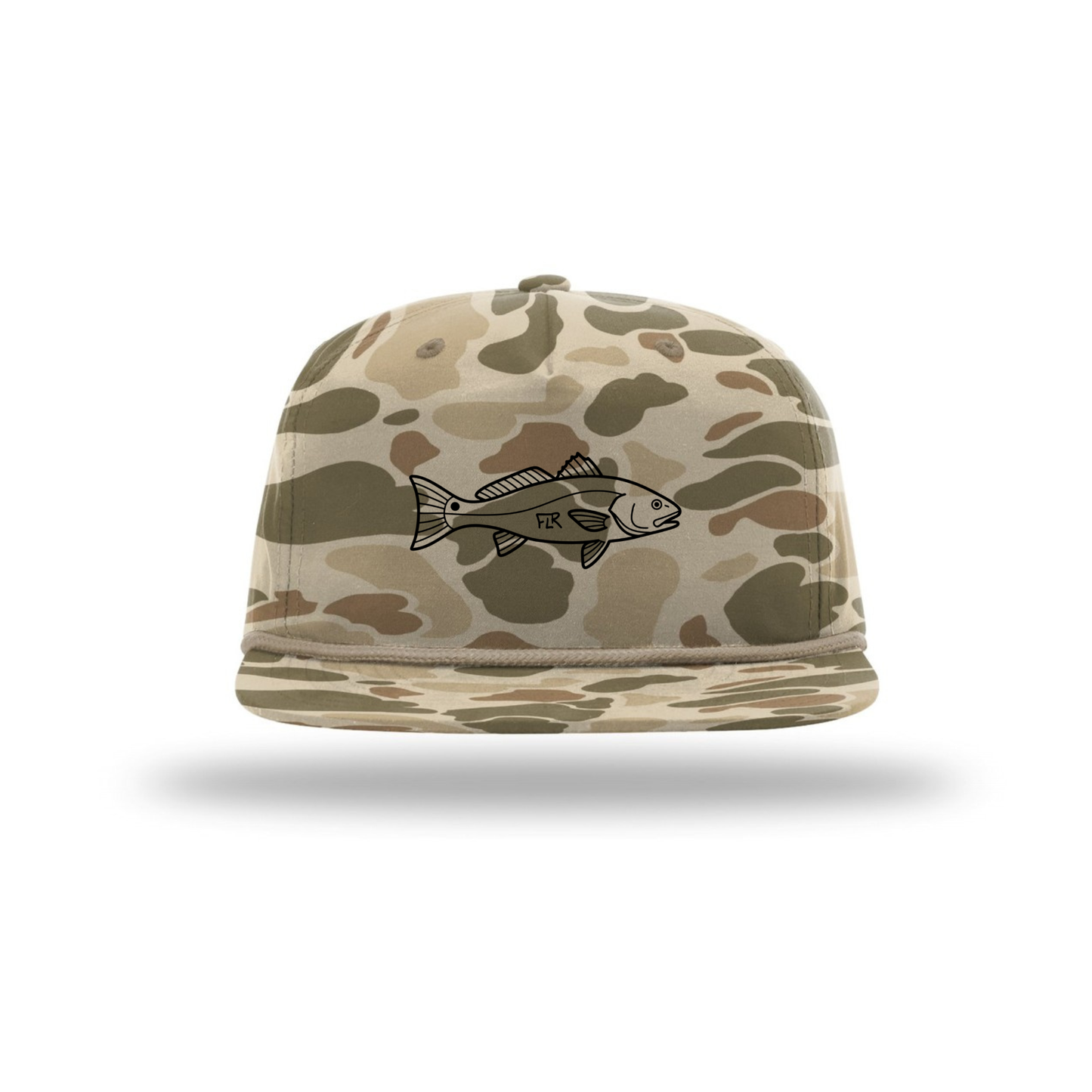 FLR Marsh Camo Redfish Hat | Tactical Fishing Cap for Sight Fishing
