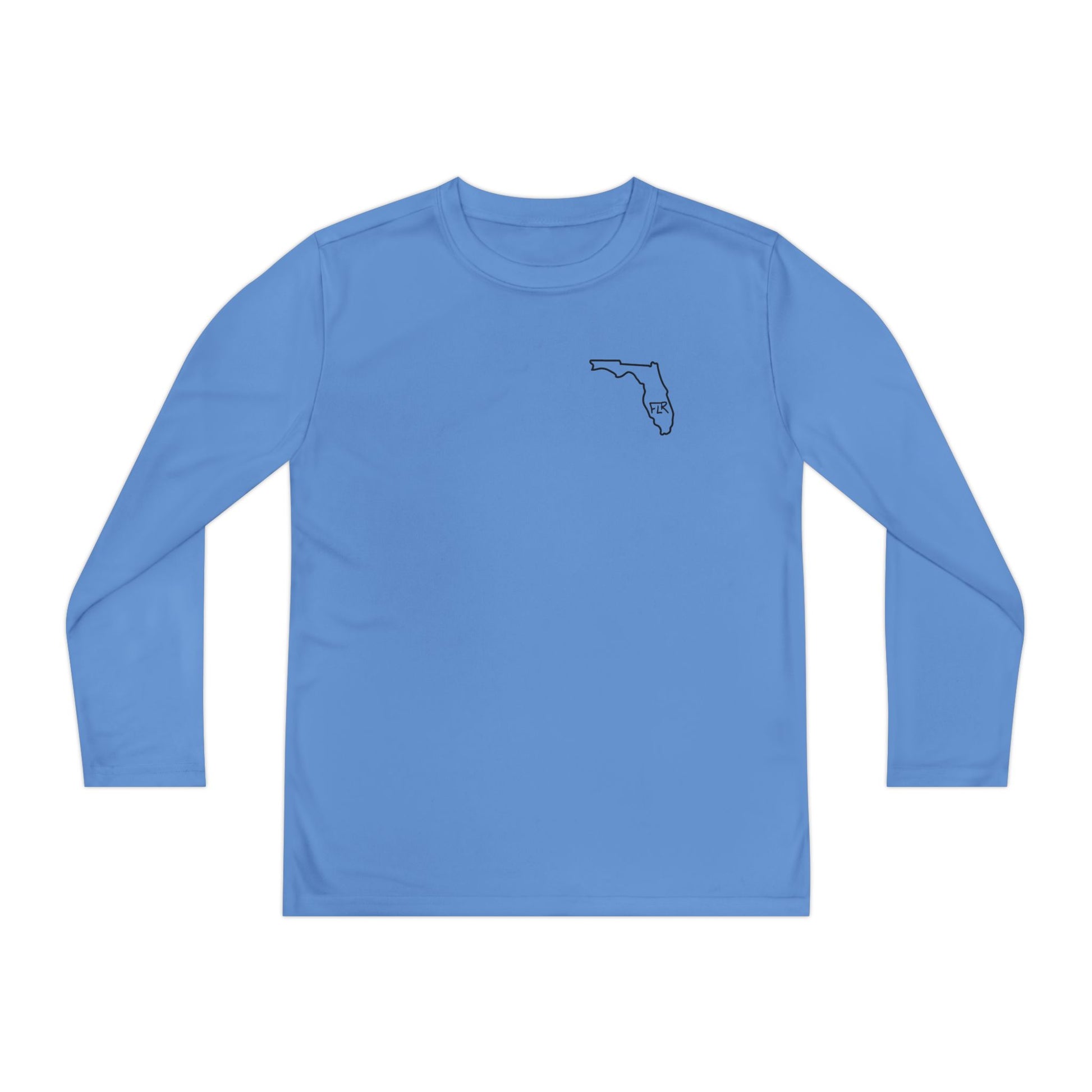 FLR Fish Til I'm Dead Kids Dryfit Tee - UPF Performance Florida Kids Fishing Shirt detail view