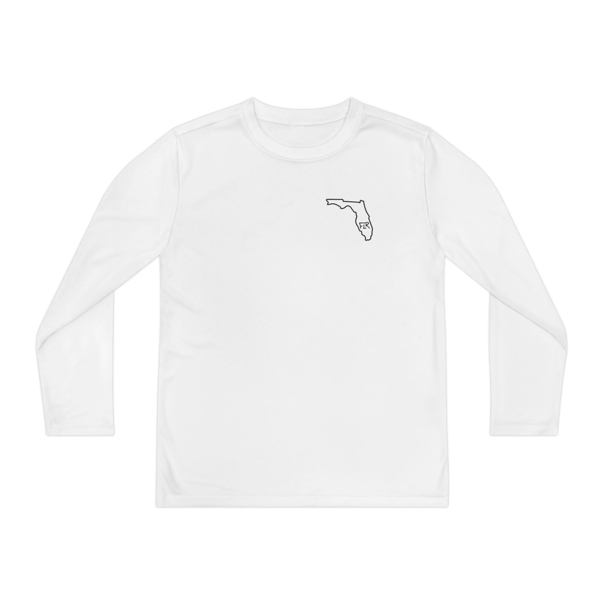 FLR Fish Til I'm Dead Kids Dryfit Tee - UPF Performance Florida Kids Fishing Shirt detail view