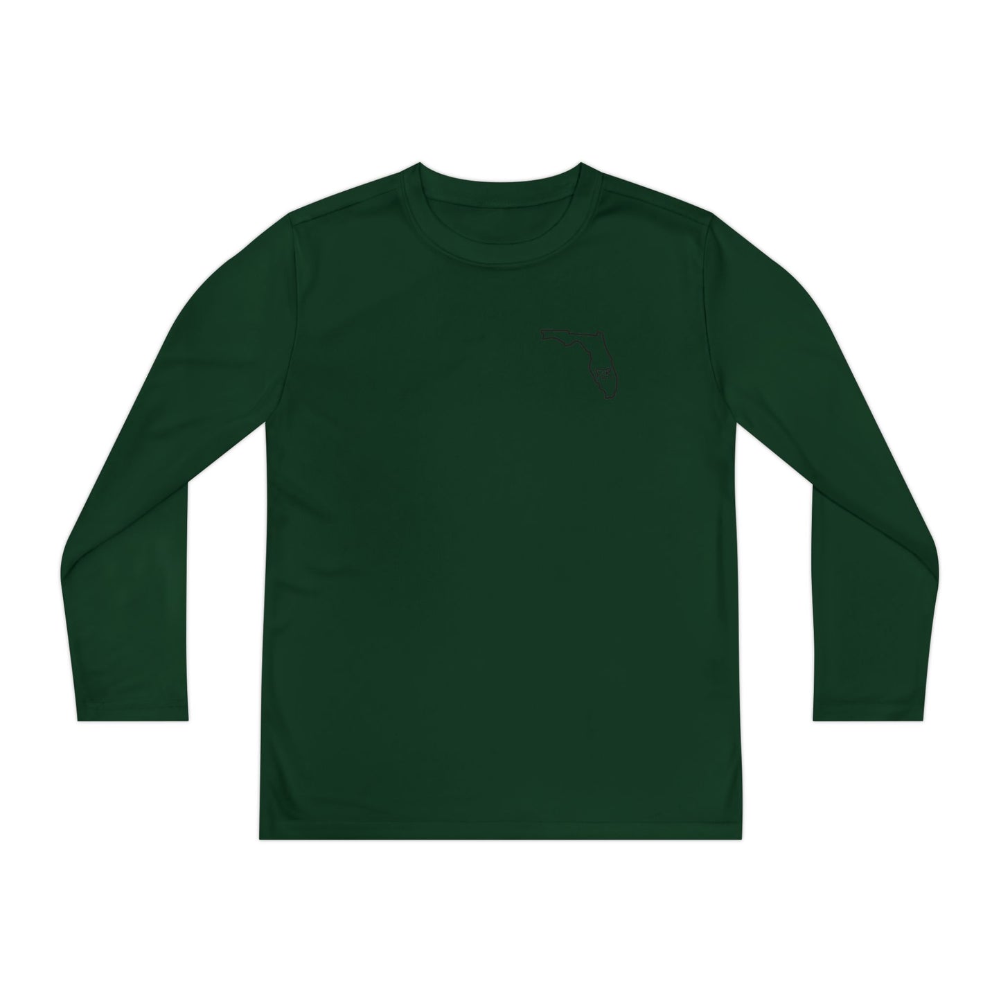FLR Fish Til I'm Dead Kids Dryfit Tee - UPF Performance Florida Kids Fishing Shirt detail view