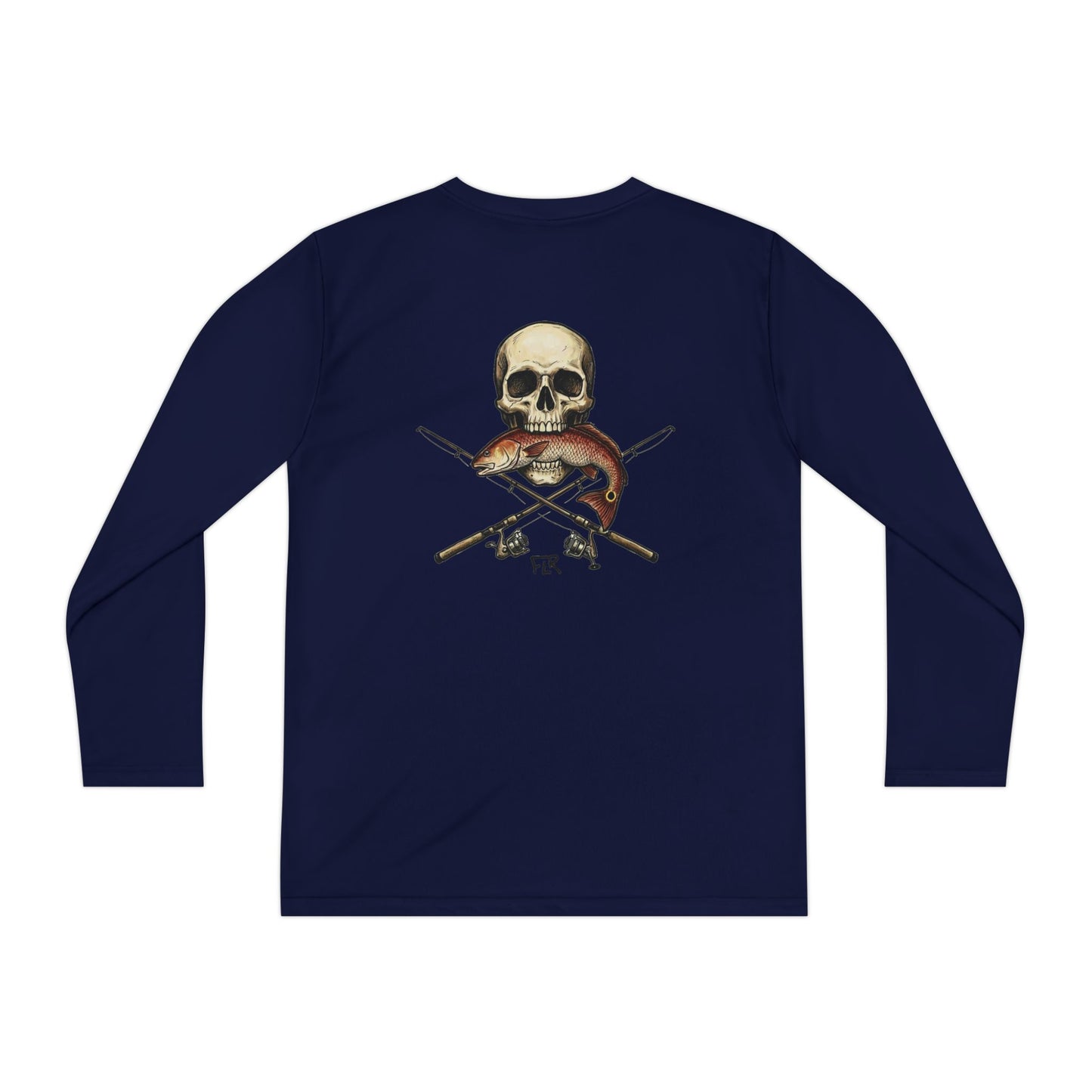 FLR Redfish Skeleton Kids Dryfit Tee | UPF Performance Florida Kids Fishing Shirt