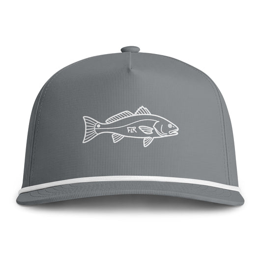 FLR Redfish Sunwashed Rope Cap | Fishing Hat for Inshore Anglers