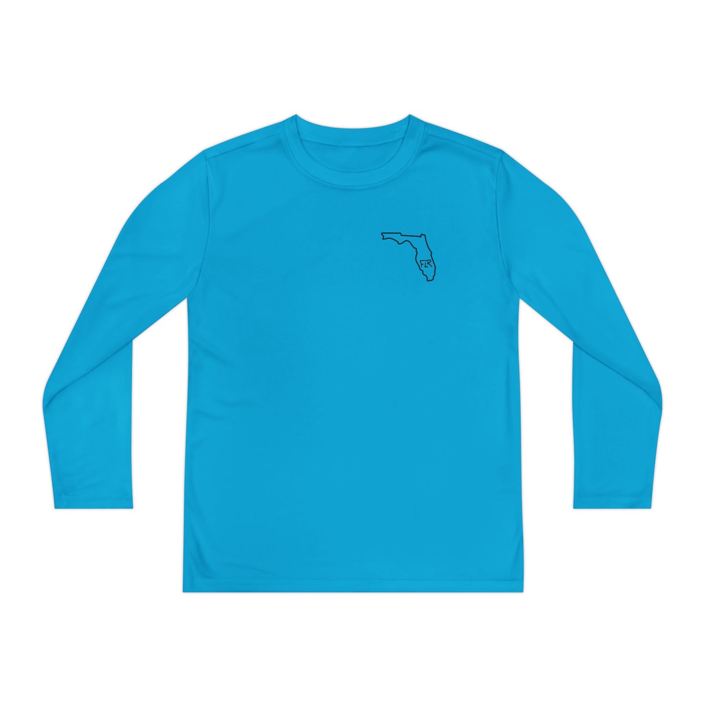 FLR Fish Til I'm Dead Kids Dryfit Tee - UPF Performance Florida Kids Fishing Shirt detail view