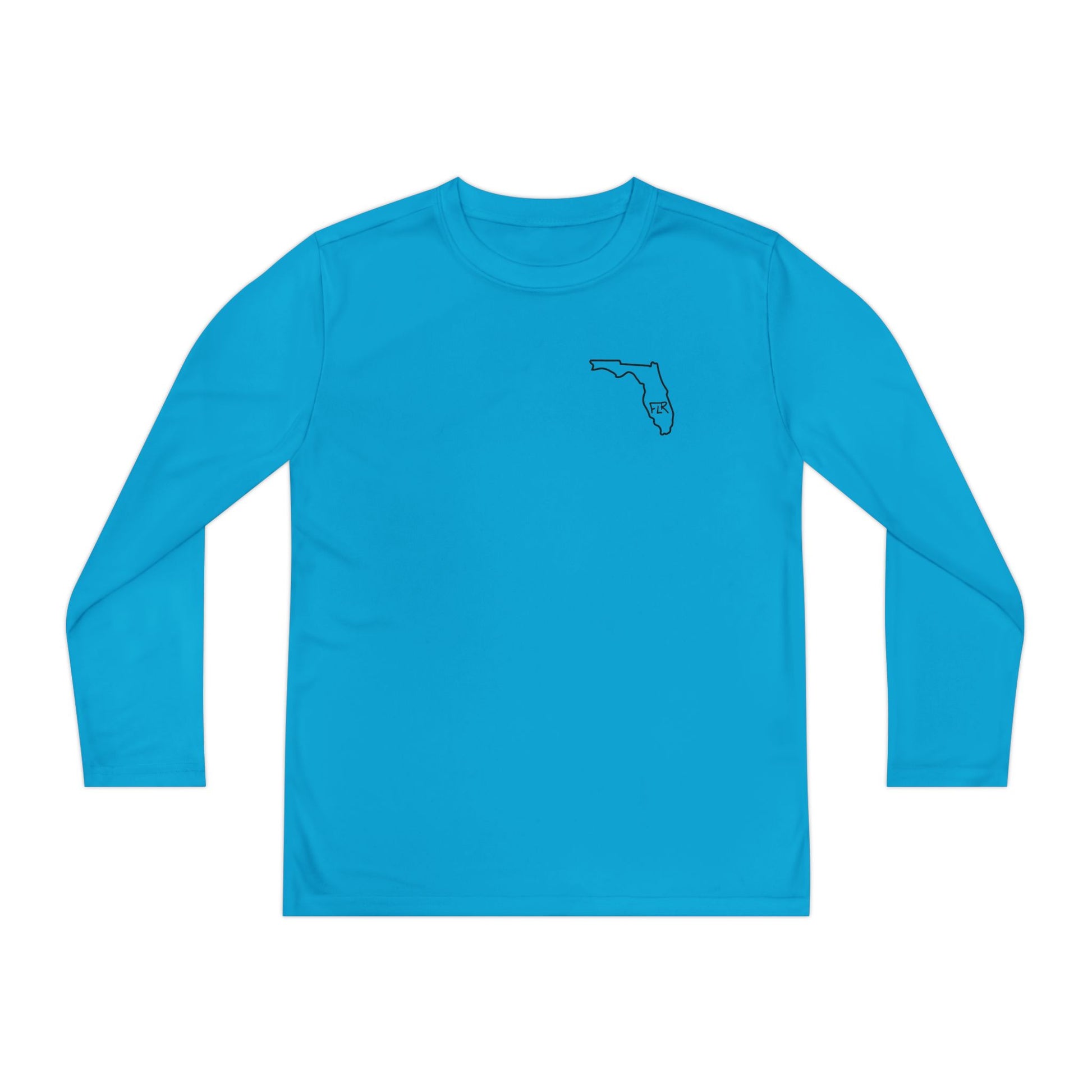 FLR Fish Til I'm Dead Kids Dryfit Tee - UPF Performance Florida Kids Fishing Shirt detail view