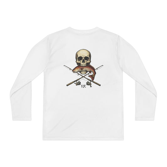FLR Redfish Skeleton Kids Dryfit Tee | UPF Performance Florida Kids Fishing Shirt