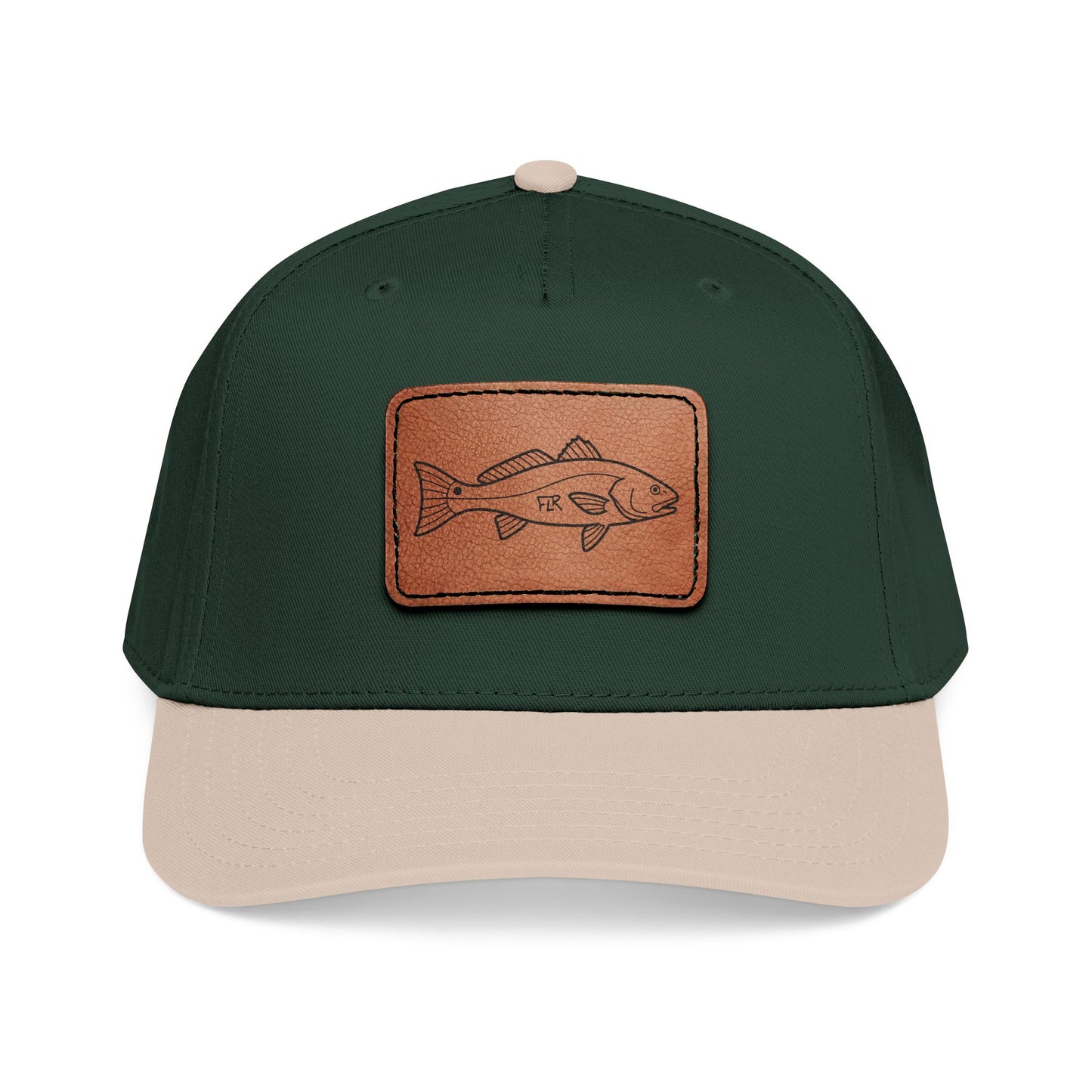 FLR Redfish Leather Patch Cap | Florida Inshore Fishing Hat