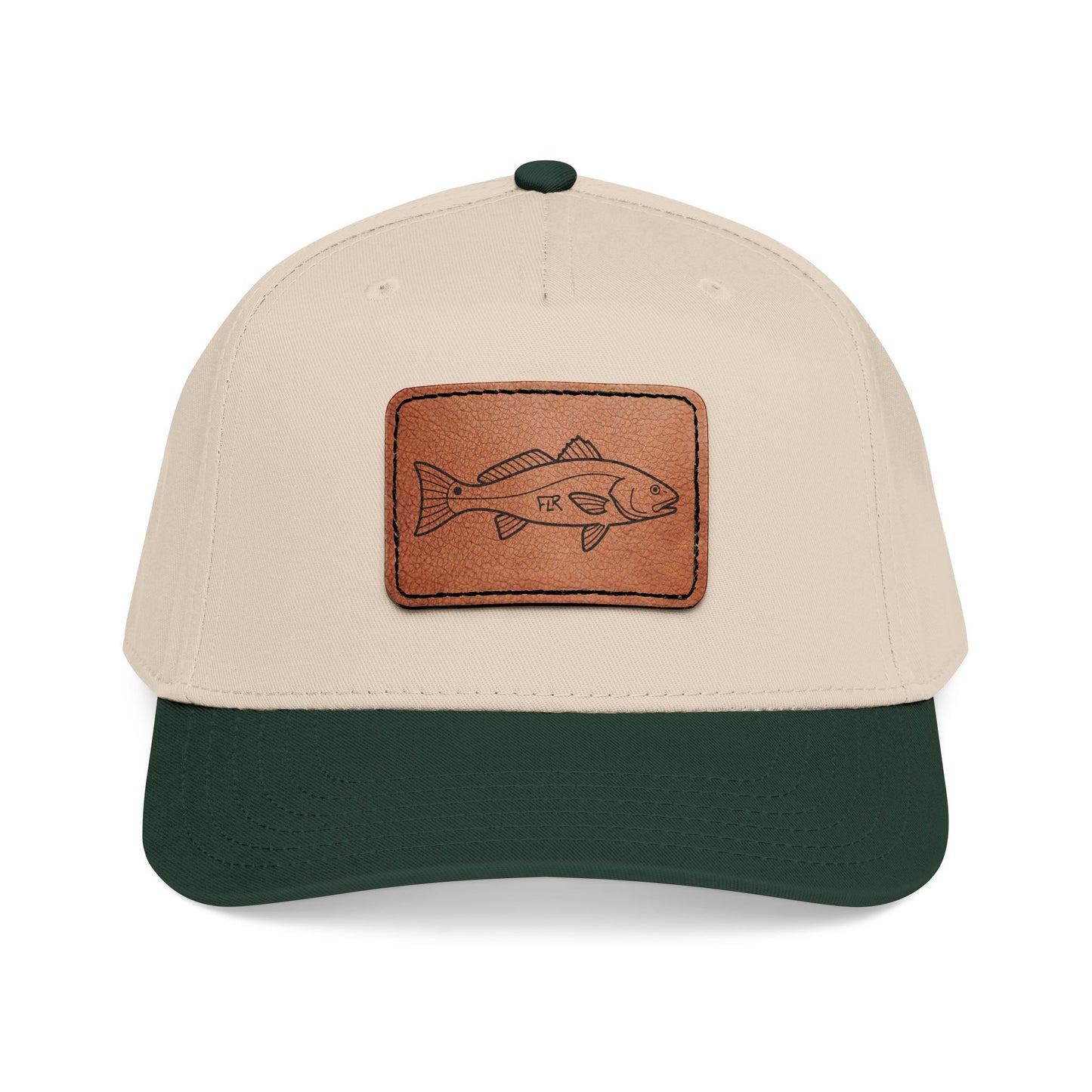FLR Redfish Leather Patch Cap | Florida Inshore Fishing Hat