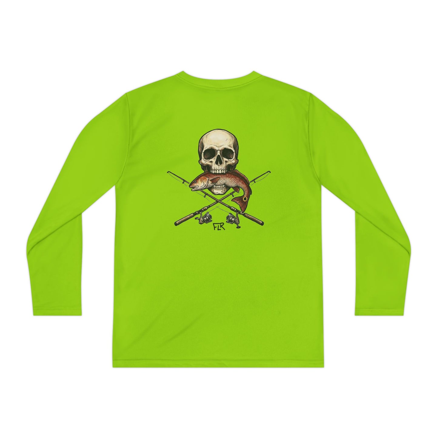 FLR Redfish Skeleton Kids Dryfit Tee | UPF Performance Florida Kids Fishing Shirt