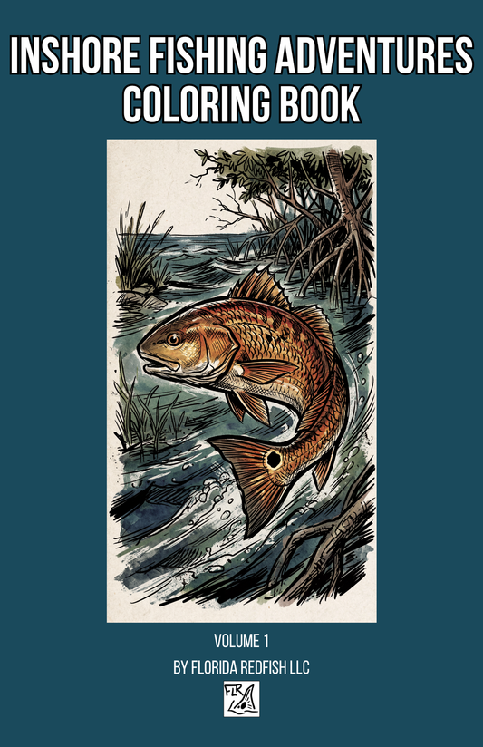 Florida Inshore Adventure Coloring Book | Digital PDF Download | Florida Redfish LLC