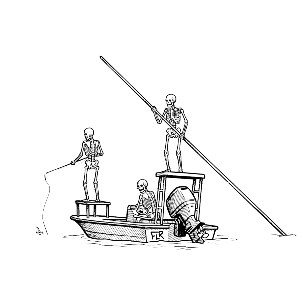 Large Vinyl Sticker (4"+) | Redfish Fishing & Coastal Art Collection
