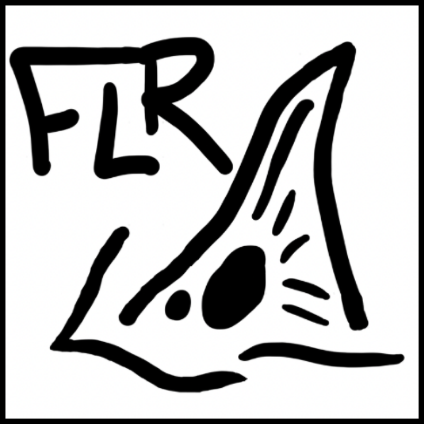 FLR Redfish Logo Rocks Glass - Florida Redfish LLC Fishing Gift detail view