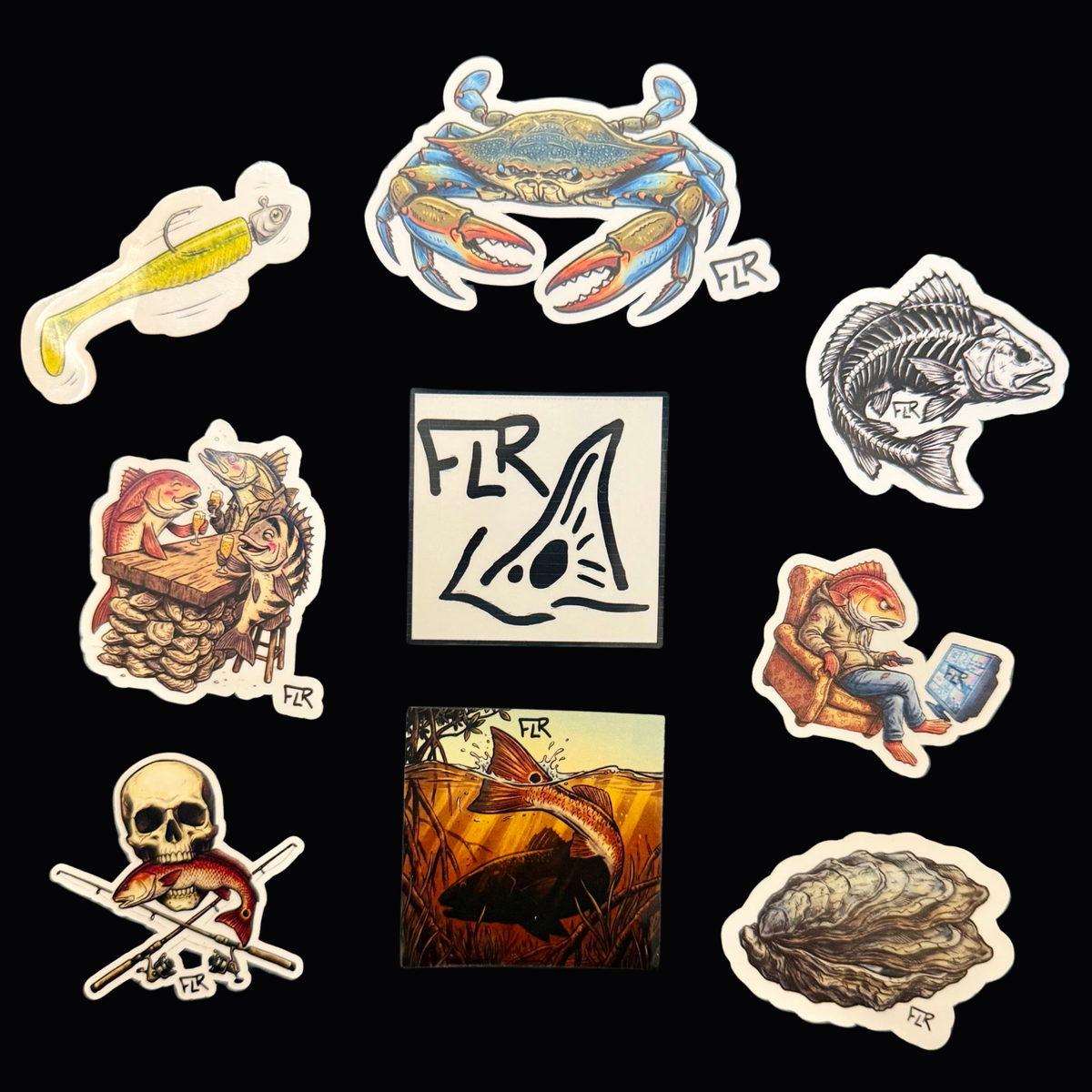 Small Vinyl Sticker Pack (2-3") | Redfish & Coastal Designs