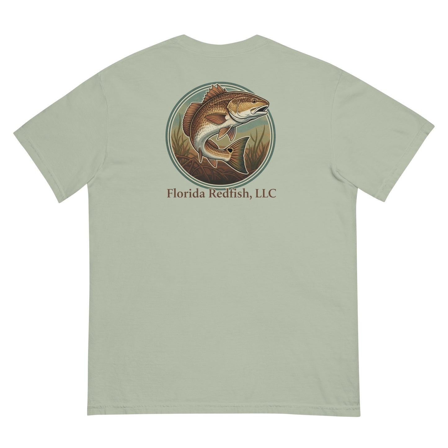 Florida Redfish LLC Redfish Badge Unisex T-Shirt | FLR Original Tee | Florida Redfish LLC