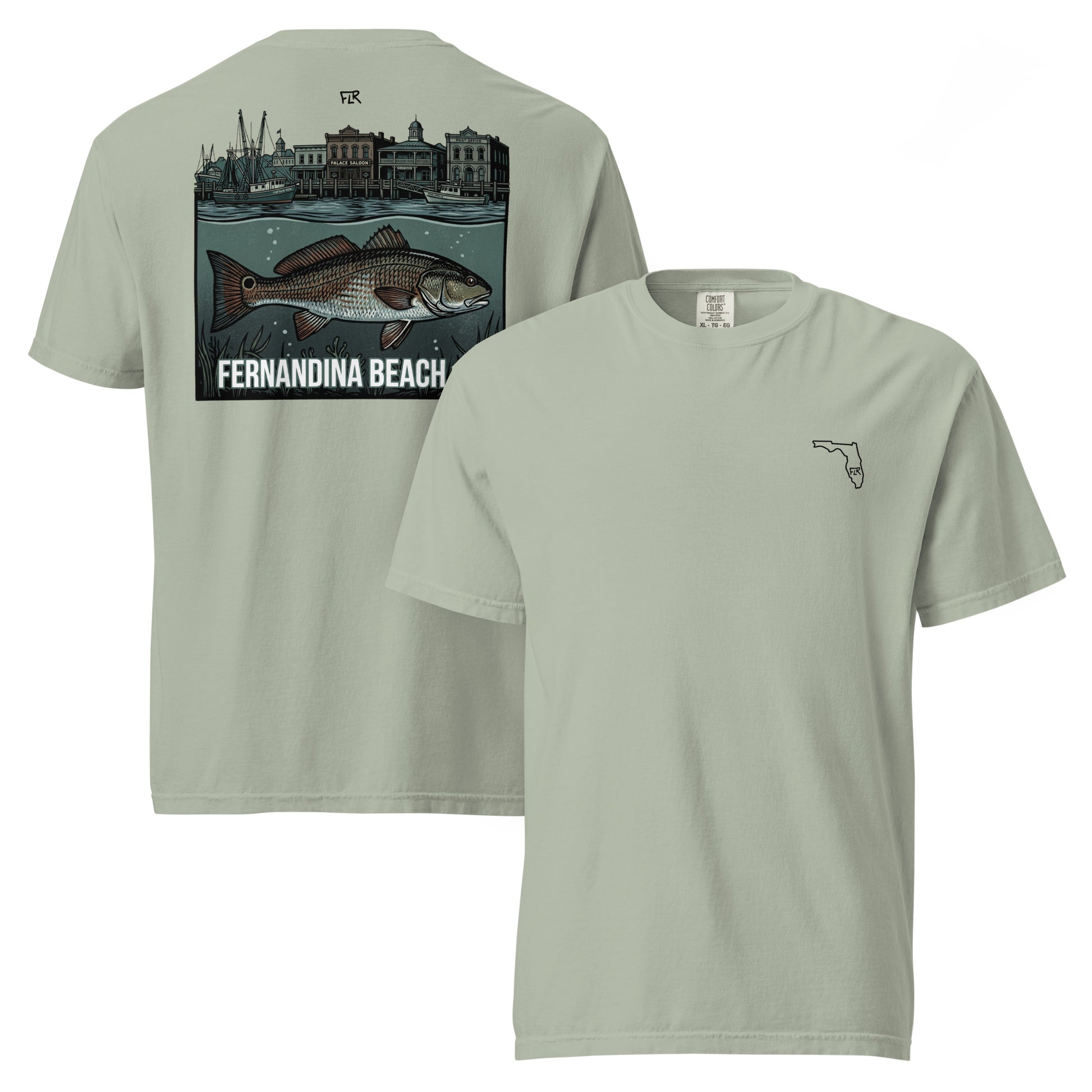 FLR Fernandina Beach T-Shirt | Florida Redfish Fishing Tee | Florida Redfish LLC