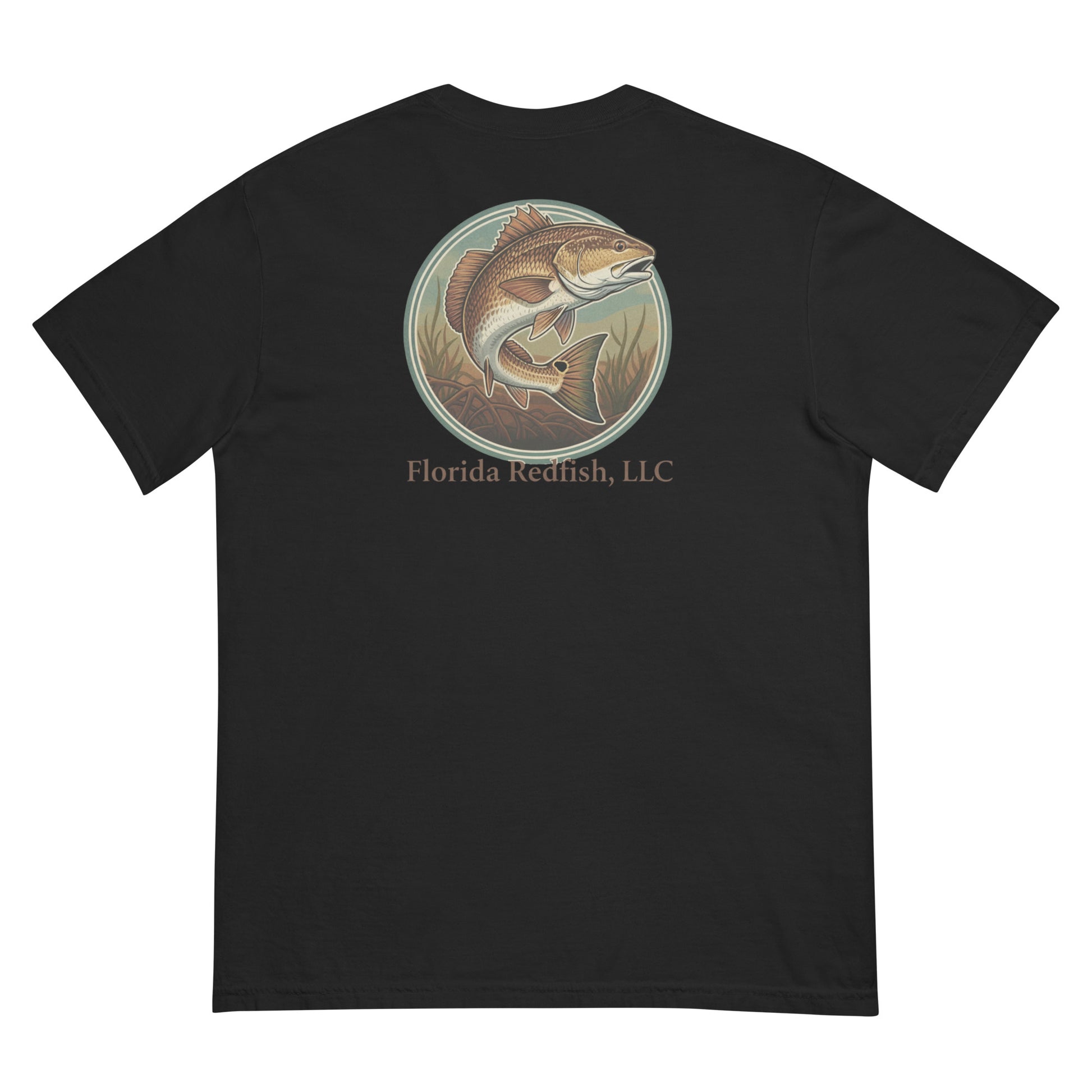 Florida Redfish LLC Redfish Badge Unisex T-Shirt | FLR Original Tee | Florida Redfish LLC