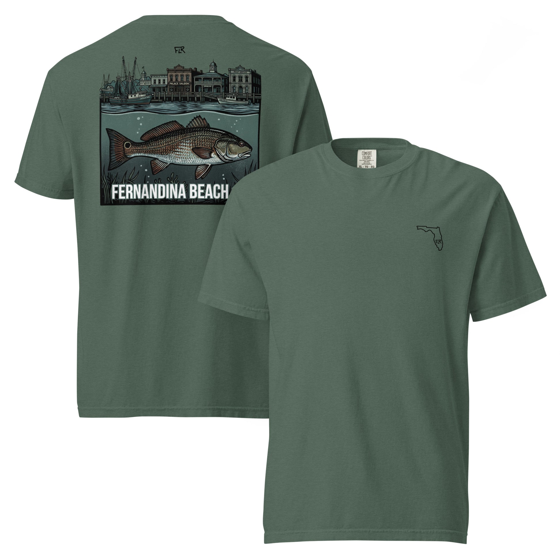 FLR Fernandina Beach T-Shirt | Florida Redfish Fishing Tee | Florida Redfish LLC