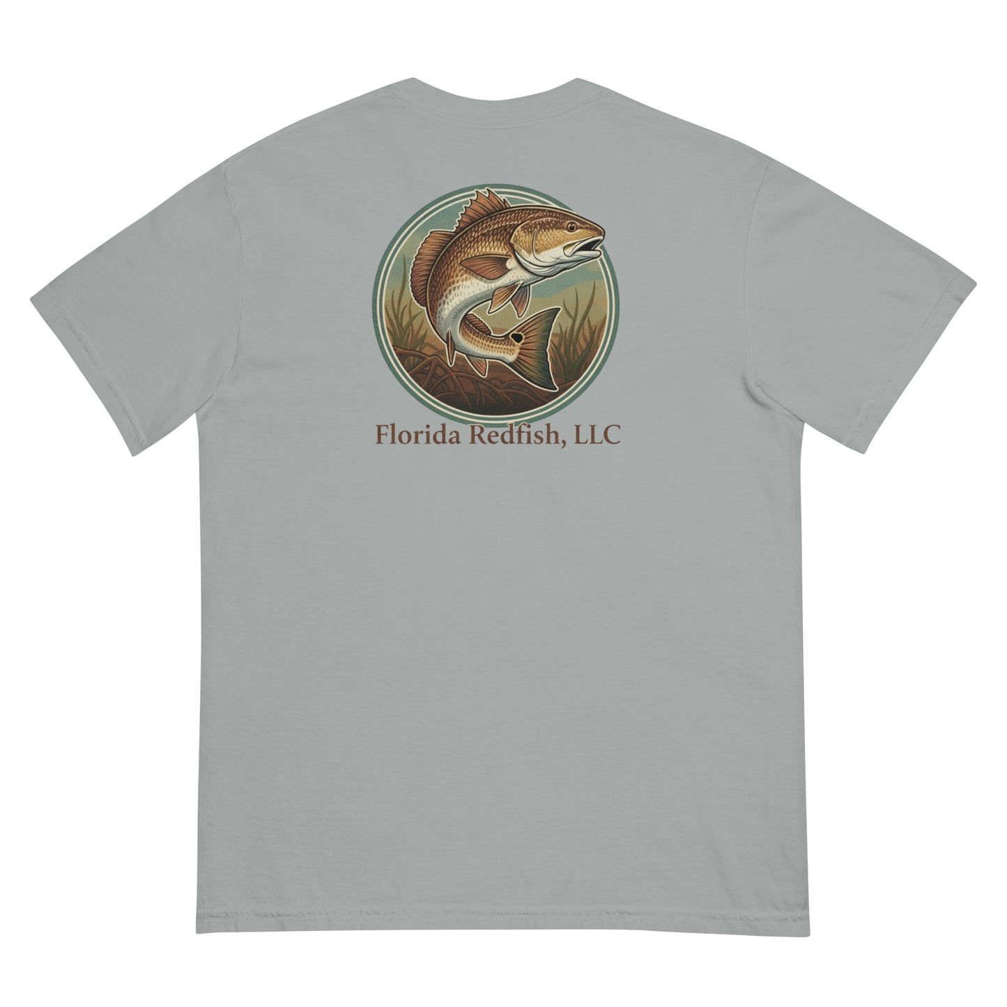 Florida Redfish LLC Redfish Badge Unisex T-Shirt | FLR Original Tee | Florida Redfish LLC