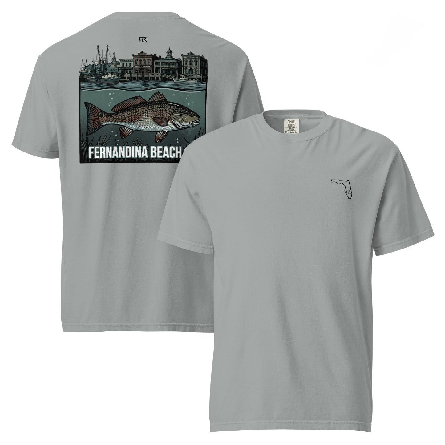 FLR Fernandina Beach T-Shirt | Florida Redfish Fishing Tee | Florida Redfish LLC