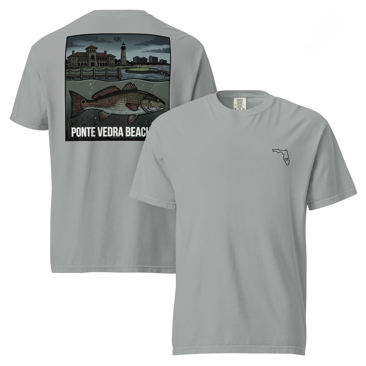 FLR Ponte Vedra Beach T-Shirt | Florida Redfish Fishing Tee | Florida Redfish LLC
