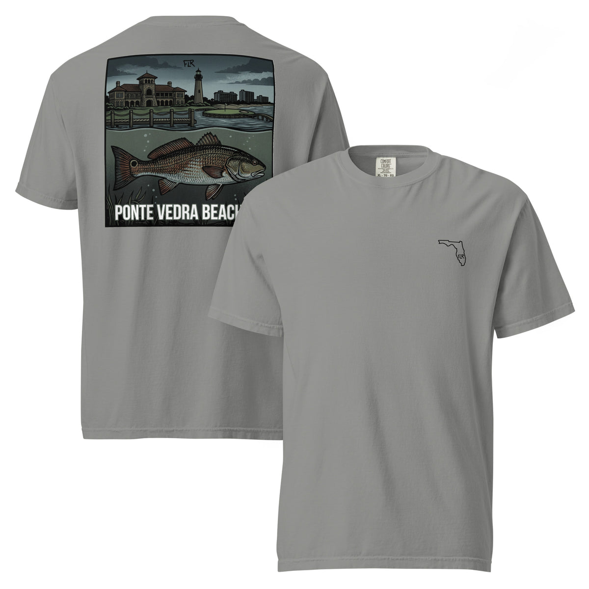 FLR Ponte Vedra Beach T-Shirt | Florida Redfish Fishing Tee | Florida Redfish LLC