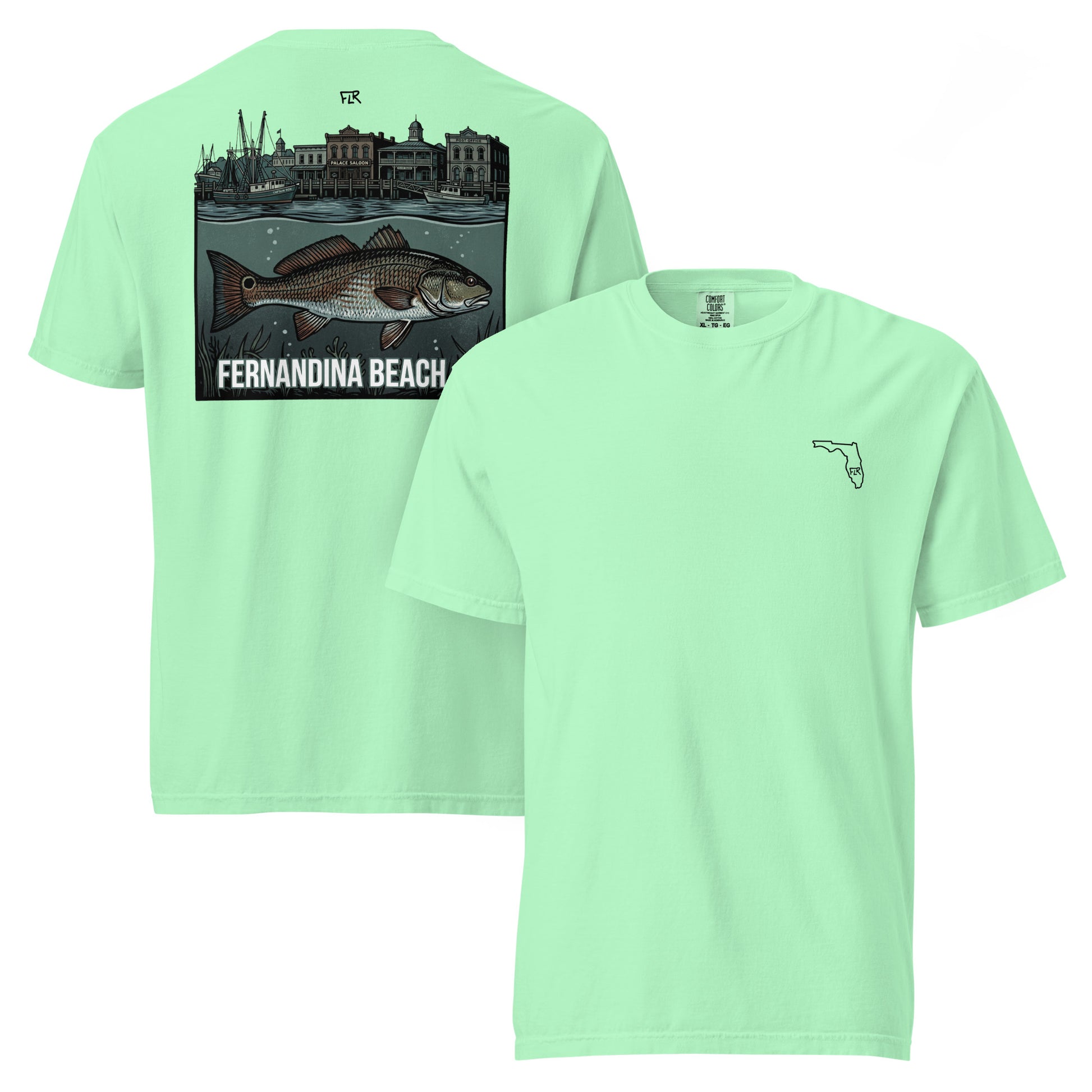 FLR Fernandina Beach T-Shirt | Florida Redfish Fishing Tee | Florida Redfish LLC