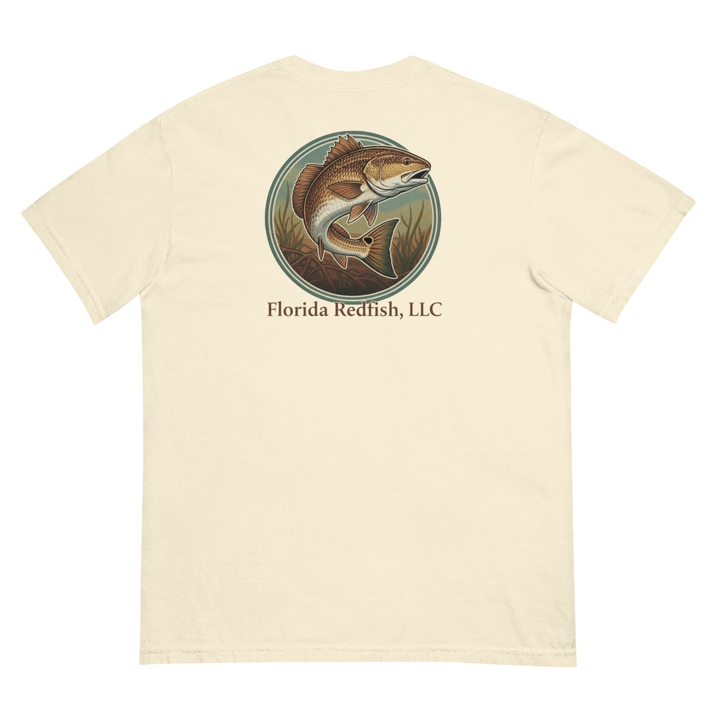 Florida Redfish LLC Redfish Badge Unisex T-Shirt | FLR Original Tee | Florida Redfish LLC
