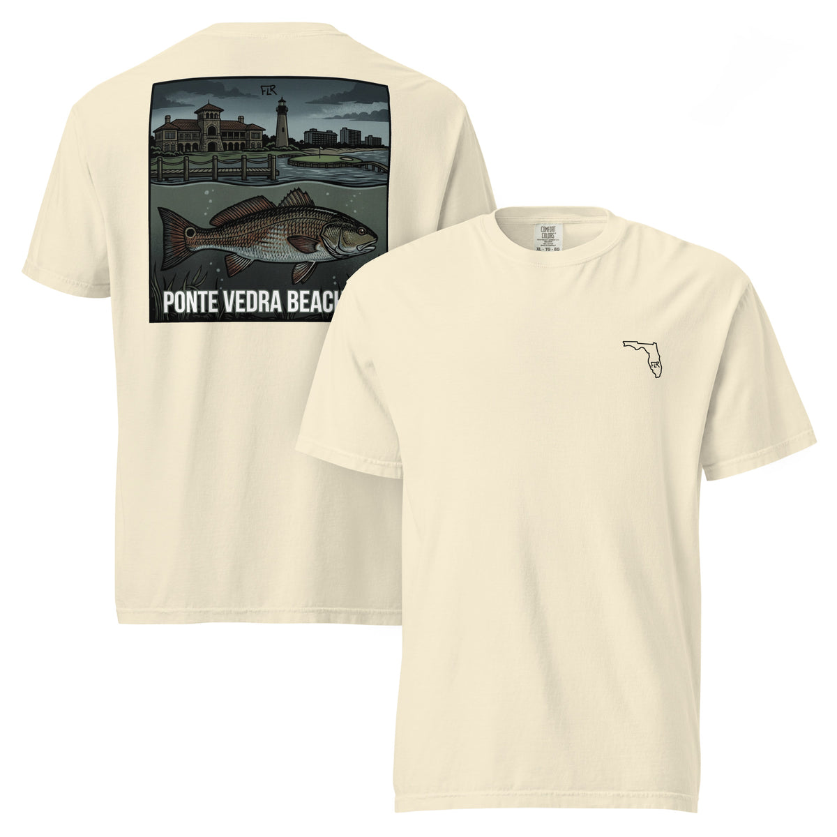 FLR Ponte Vedra Beach T-Shirt | Florida Redfish Fishing Tee | Florida Redfish LLC