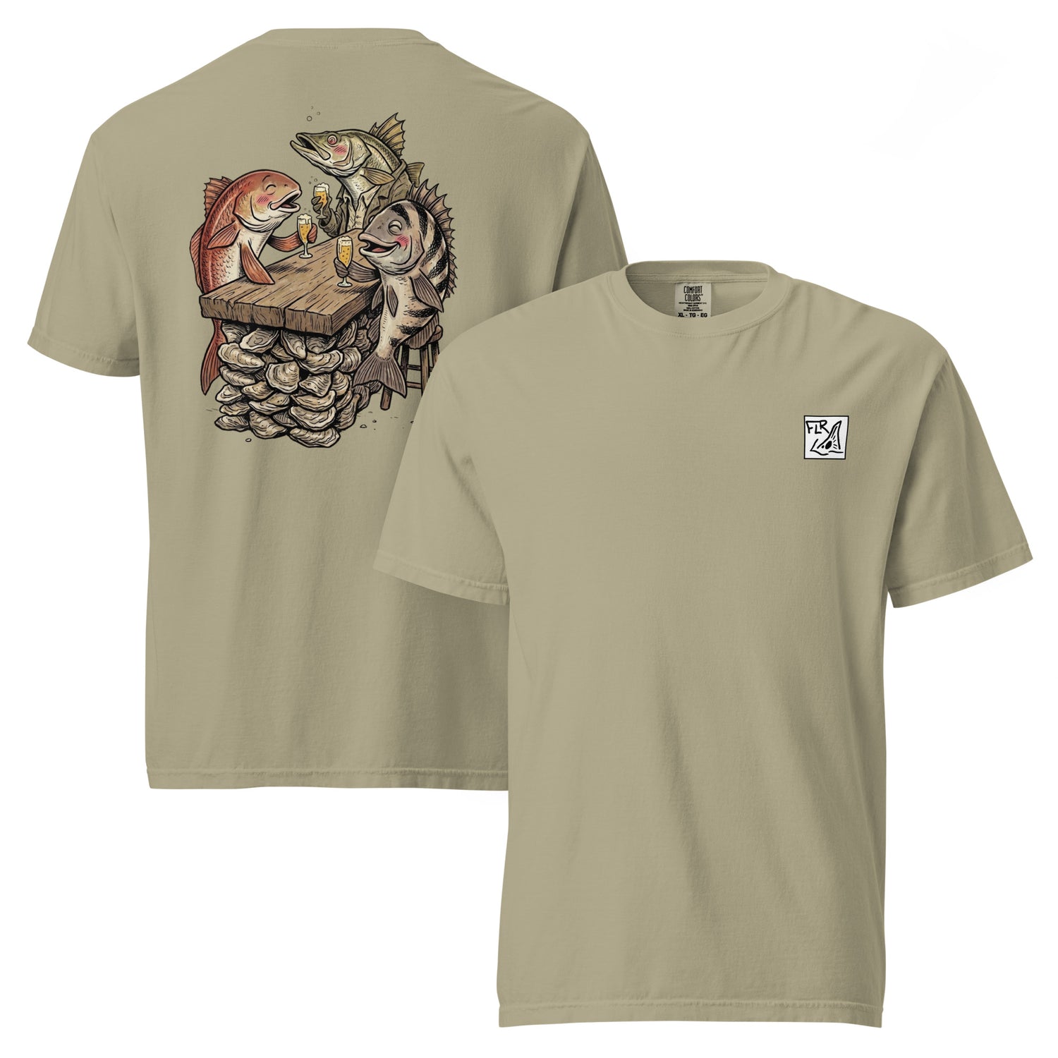 Oyster Bar Unisex Fishing T-Shirt - Florida Redfish LLC Funny Fishing Tee - Florida Redfish LLC
