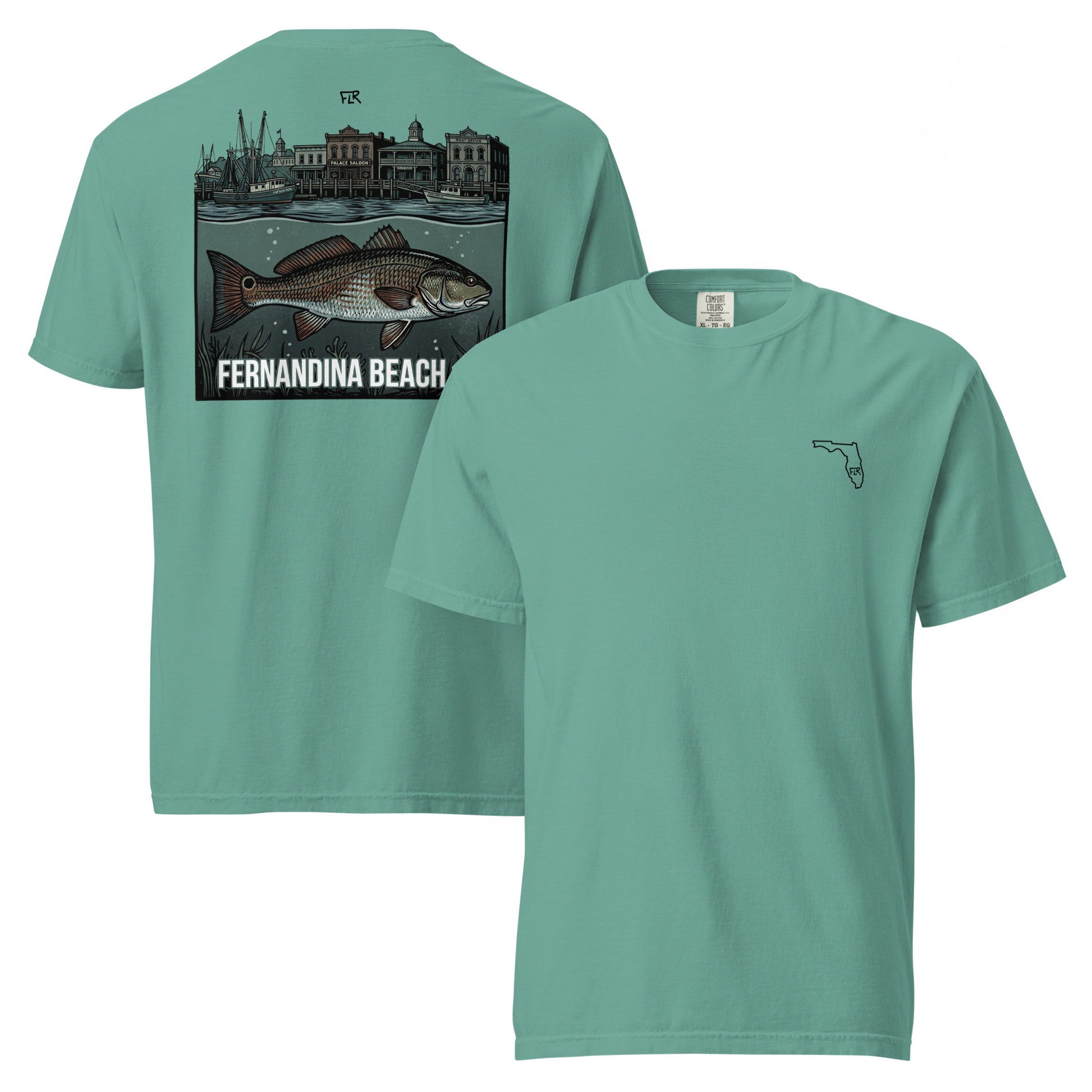 FLR Fernandina Beach T-Shirt | Florida Redfish Fishing Tee | Florida Redfish LLC