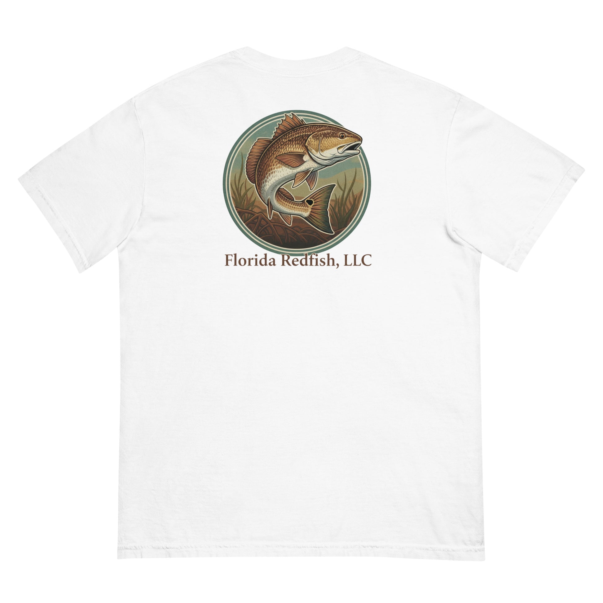 Florida Redfish LLC Redfish Badge Unisex T-Shirt | FLR Original Tee | Florida Redfish LLC