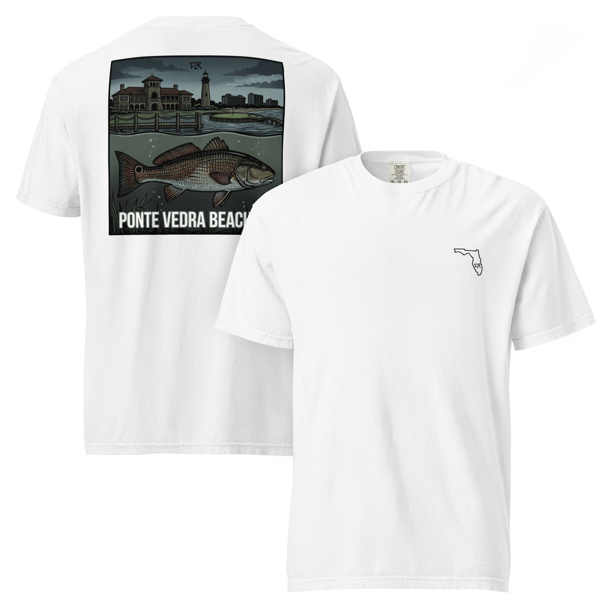 FLR Ponte Vedra Beach T-Shirt | Florida Redfish Fishing Tee | Florida Redfish LLC