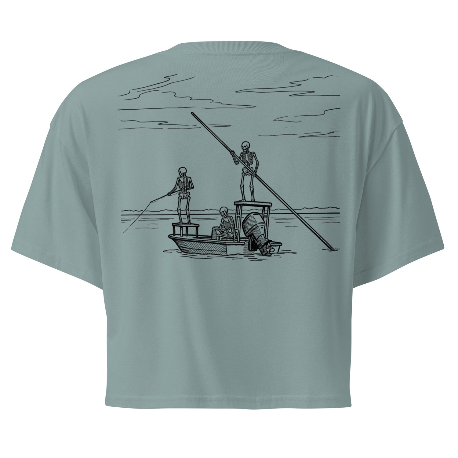 FLR Women's Fish Til I'm Dead Crop Top - Florida Women's Fishing Apparel - Florida Redfish LLC