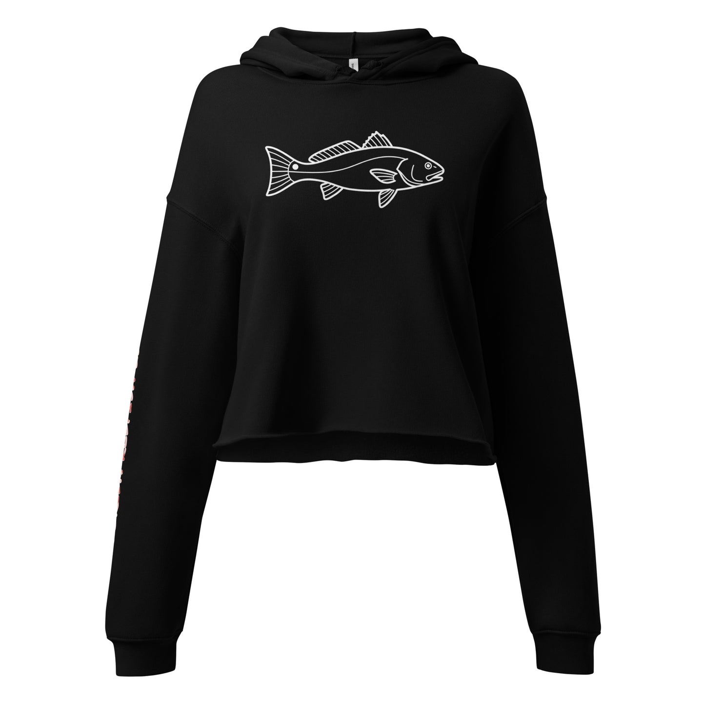 FLR Redfish Crop Hoodie - Women's Florida Inshore Fishing Apparel - Florida Redfish LLC