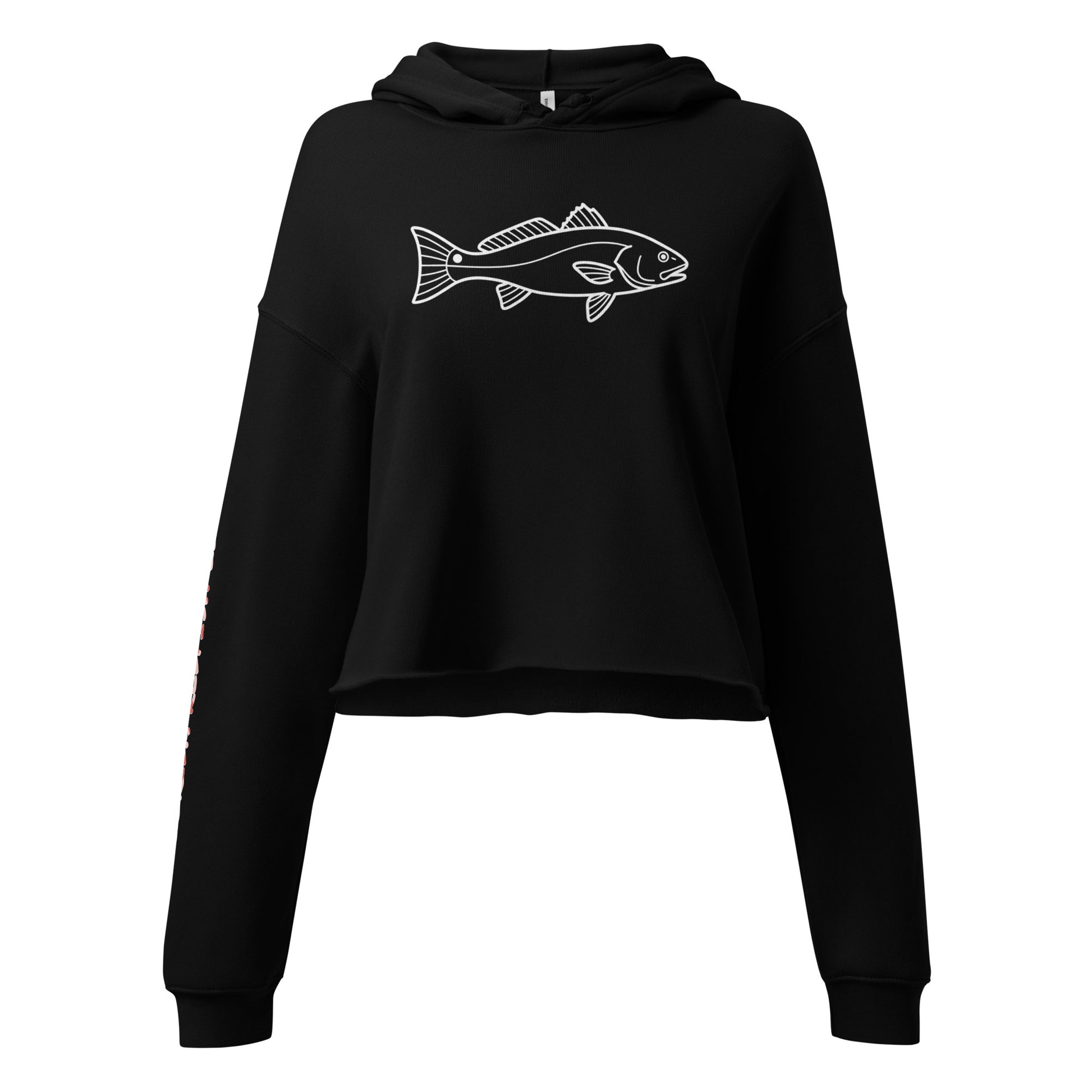 FLR Redfish Crop Hoodie - Women's Florida Inshore Fishing Apparel - Florida Redfish LLC