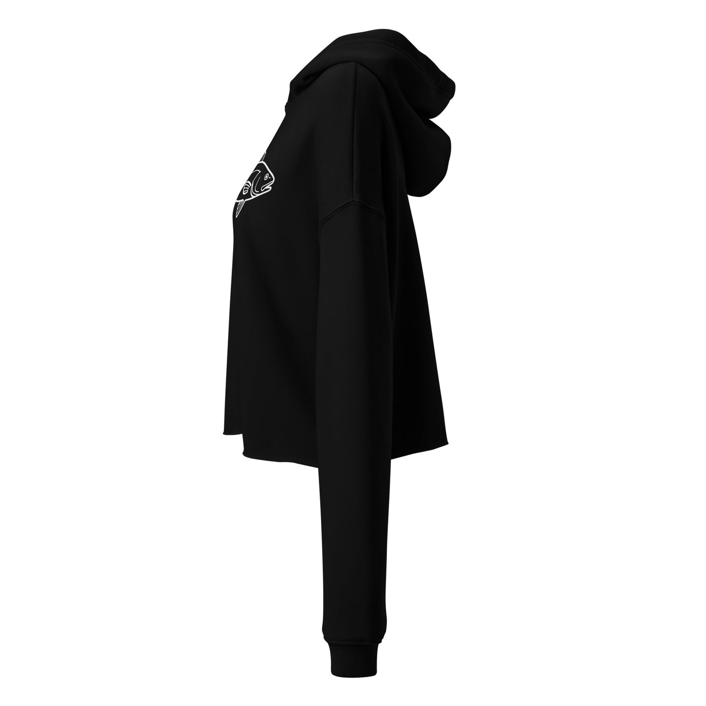 FLR Redfish Crop Hoodie - Women's Florida Inshore Fishing Apparel detail view