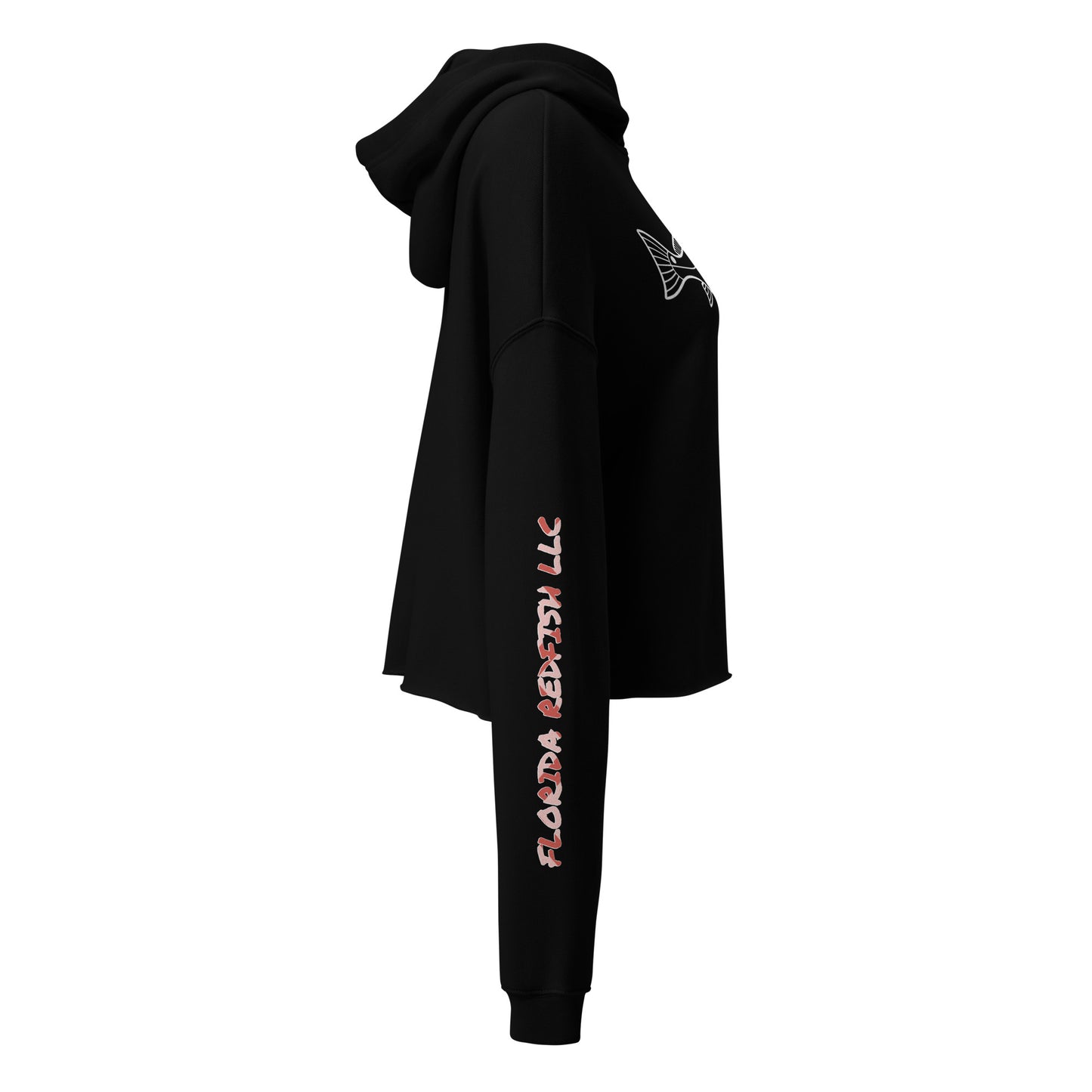 FLR Redfish Crop Hoodie - Women's Florida Inshore Fishing Apparel detail view