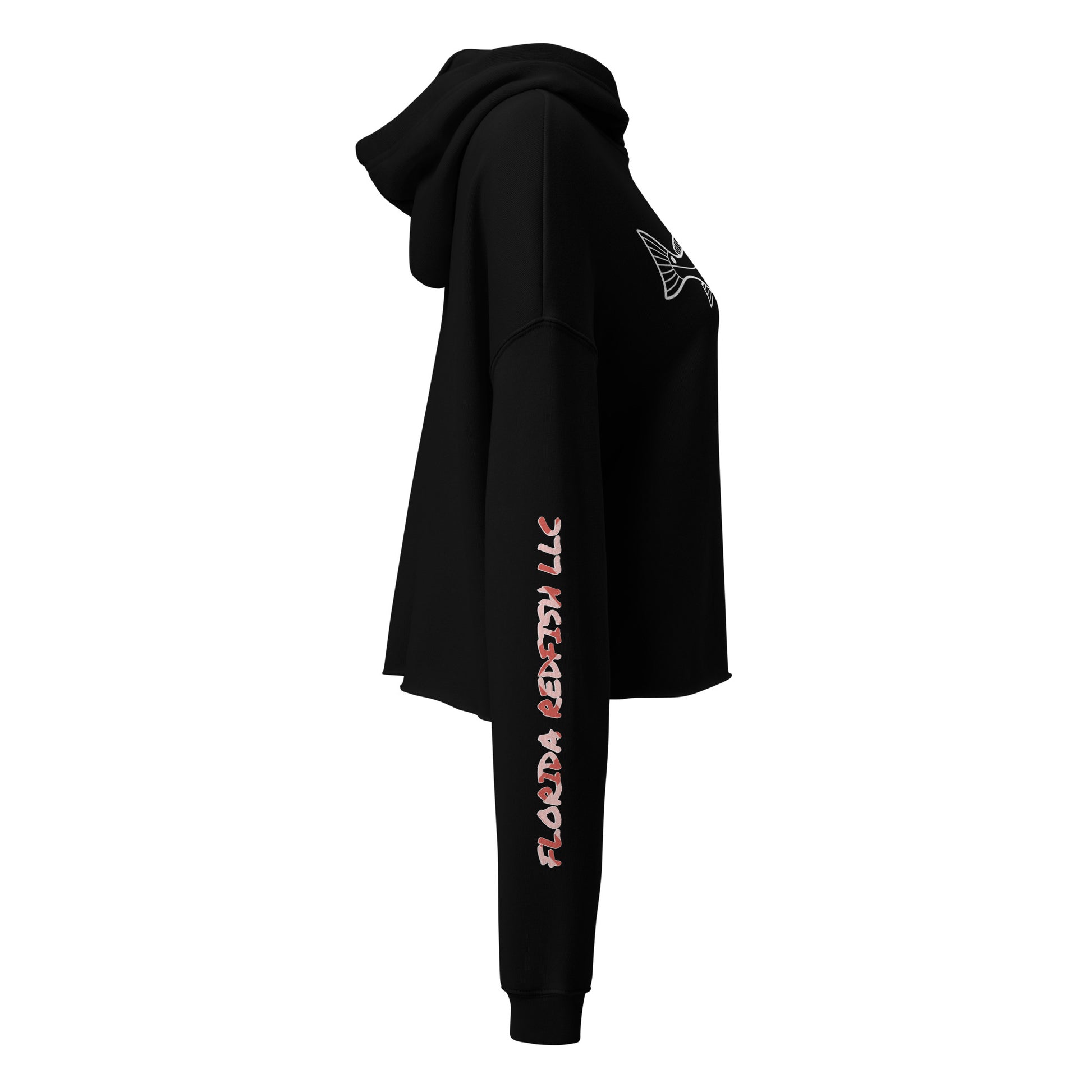 FLR Redfish Crop Hoodie - Women's Florida Inshore Fishing Apparel detail view