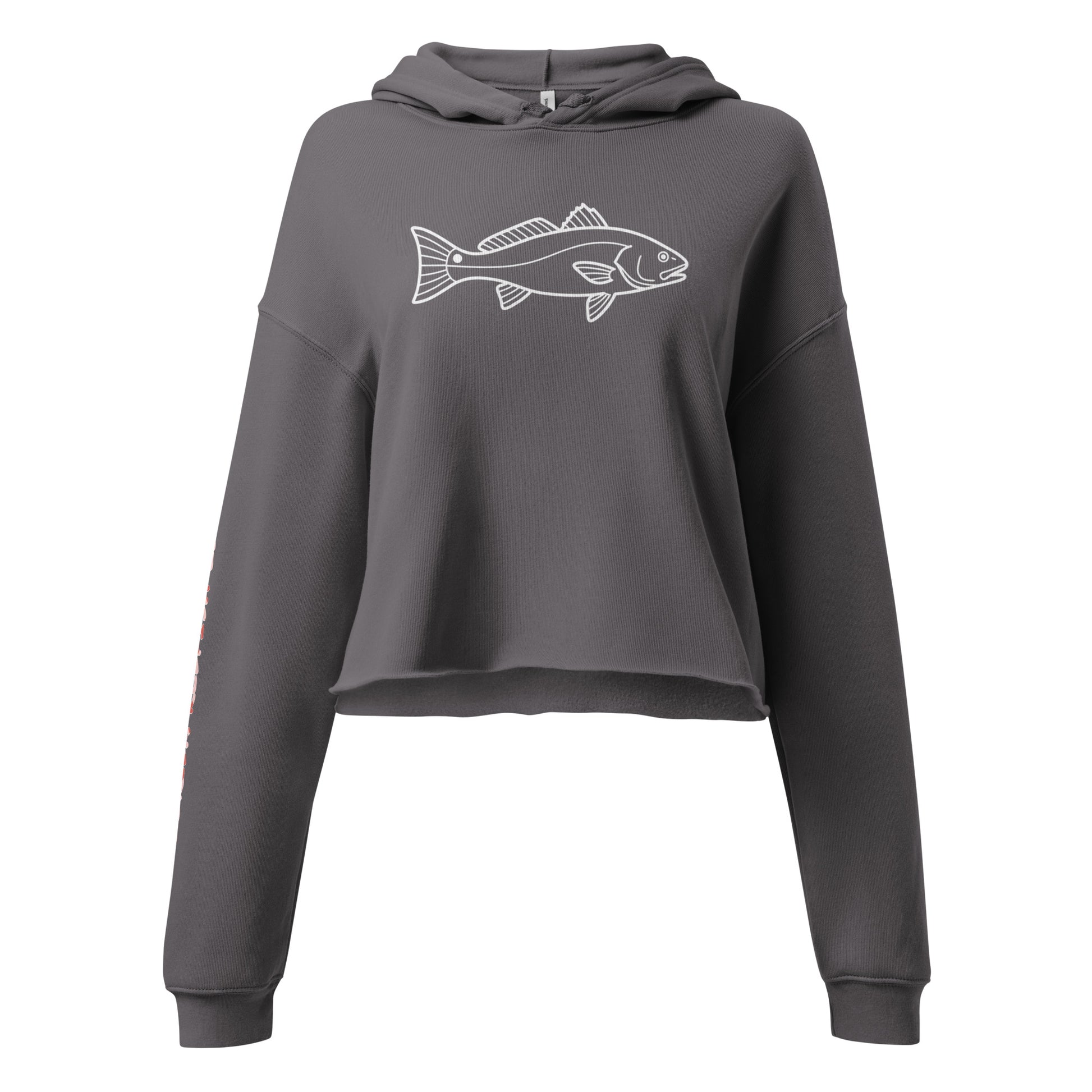 FLR Redfish Crop Hoodie - Women's Florida Inshore Fishing Apparel detail view