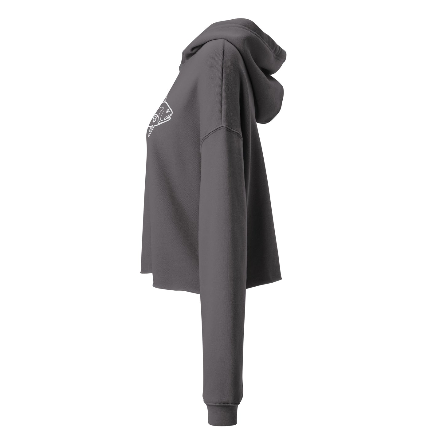 FLR Redfish Crop Hoodie - Women's Florida Inshore Fishing Apparel detail view