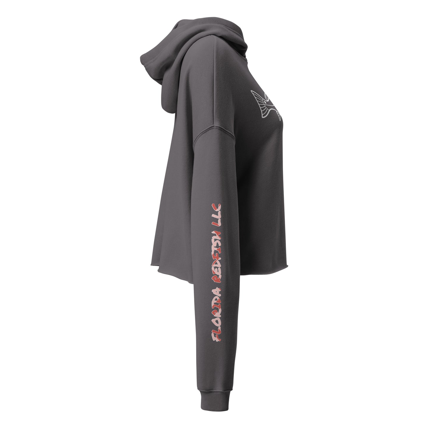 FLR Redfish Crop Hoodie - Women's Florida Inshore Fishing Apparel detail view